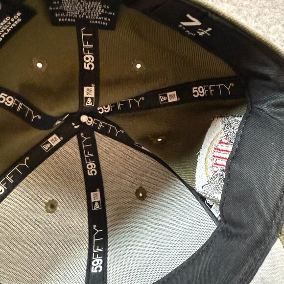 New Era 59FIFTY Oklahoma City Comets MLB Baseball Cap Men 7 1/4 Olive Fitted Hat - Picture 6 of 12